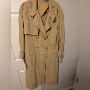 Vince Cotton-Linen Blend Trench Coat - L